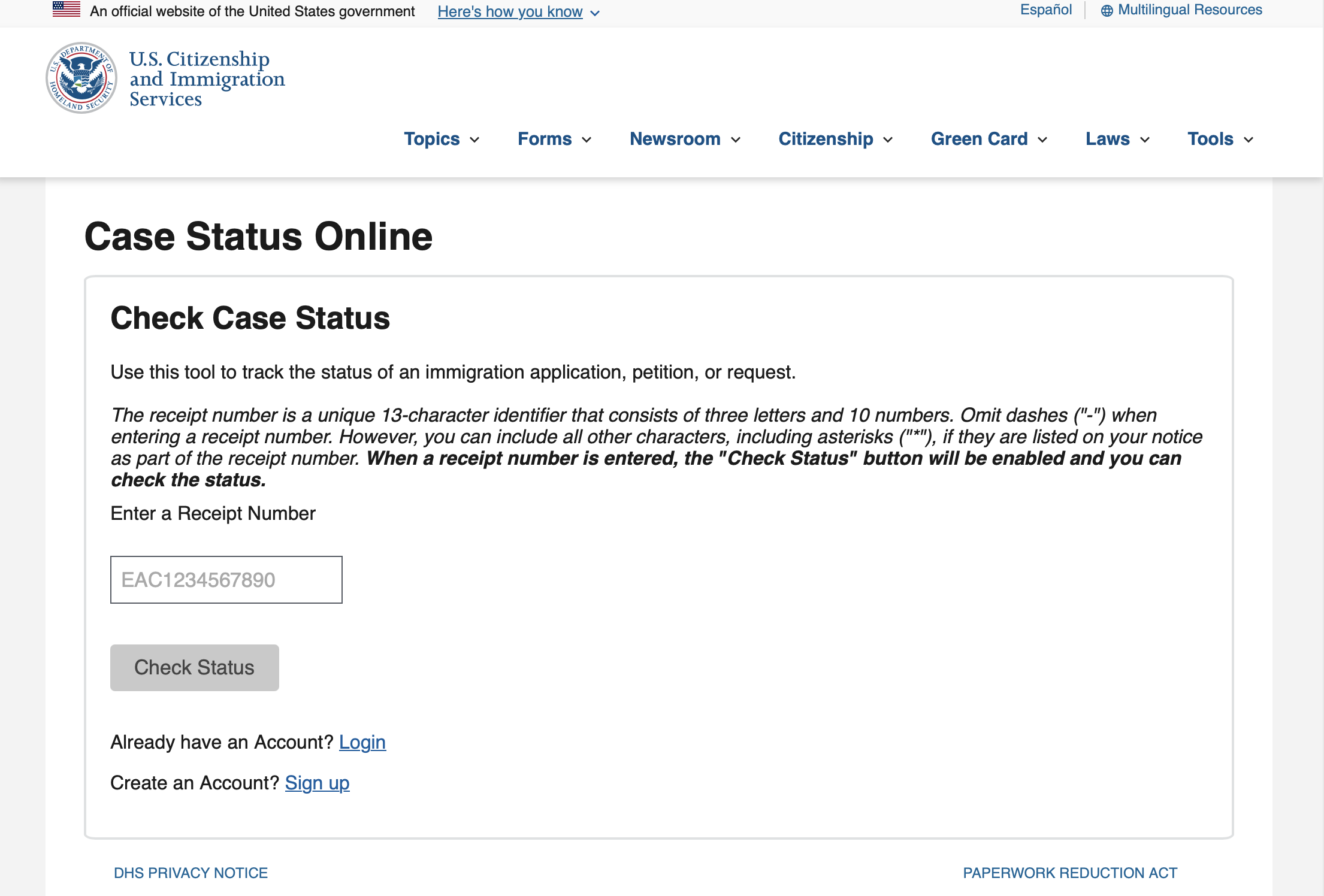 USCIS Form N-400 Tracking