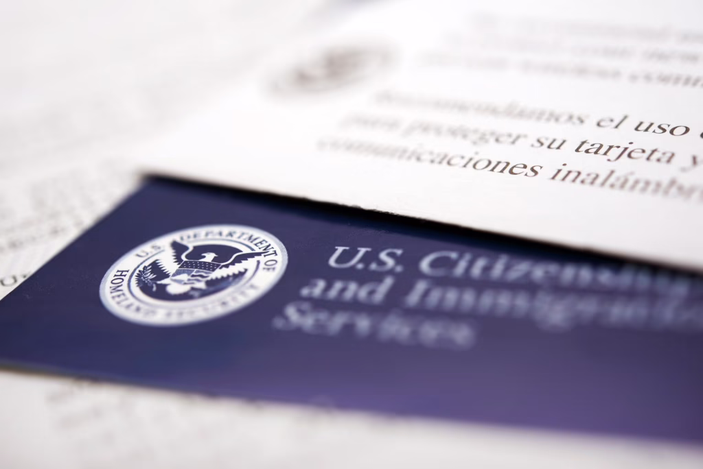 A letter from USCIS regarding the F2A visa sponsor becoming a citizen.